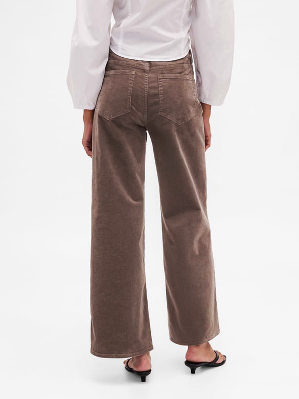 NWT Gap Basic Brown Stride Wide-Leg Corduroy Pants Size 31/12